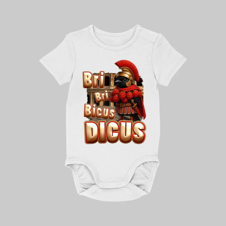 Bri Bri Bicus Dicus - vták s malinovým náhrdelníkom - Italian Brainrot   - body s potlačou