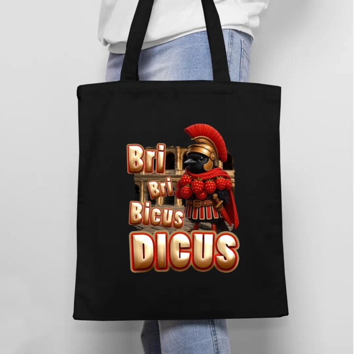 Bri Bri Bicus Dicus - vták s malinovým náhrdelníkom - Italian Brainrot  - taška s potlačou
