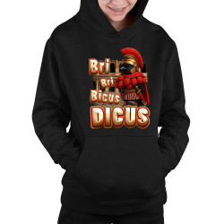 Bri Bri Bicus Dicus - vták s malinovým náhrdelníkom - Italian Brainrot  - detská mikina s kapucňou