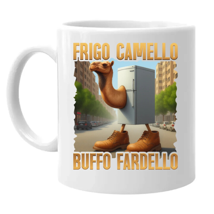 Frigo Camello Buffo Fardello - Italian Brainrot - ťava chladnička - keramický hrnček s potlačou