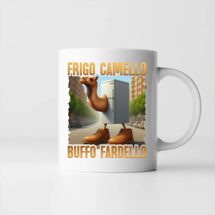 Frigo Camello Buffo Fardello - Italian Brainrot - ťava chladnička - keramický hrnček s potlačou