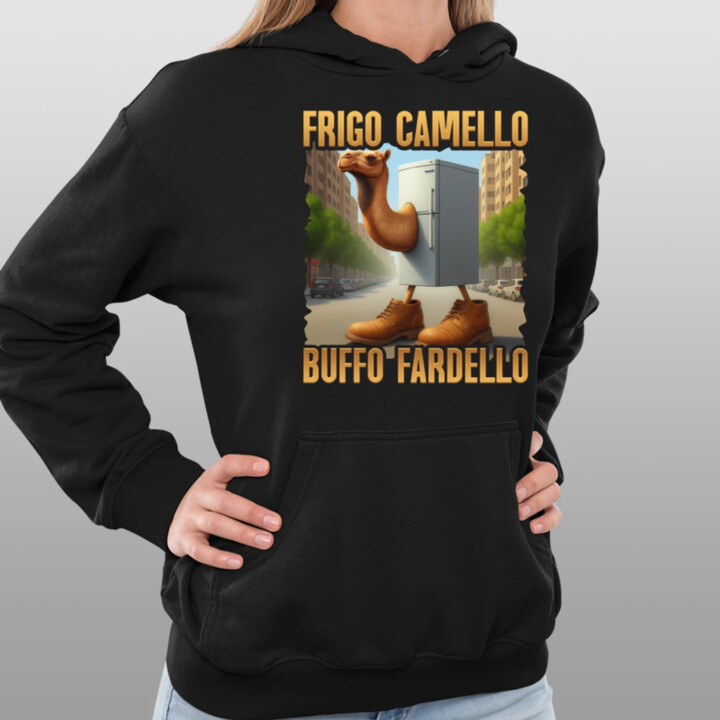Frigo Camello Buffo Fardello - Italian Brainrot - ťava chladnička  - dámska mikina s potlačou