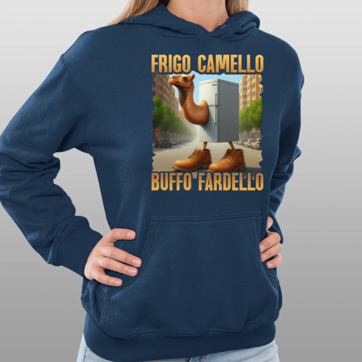 Frigo Camello Buffo Fardello - Italian Brainrot - ťava chladnička  - dámska mikina s potlačou