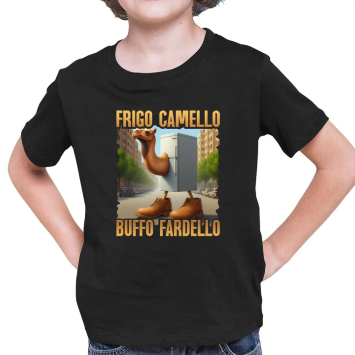 Frigo Camello Buffo Fardello - Italian Brainrot - ťava chladnička - detské tričko s potlačou