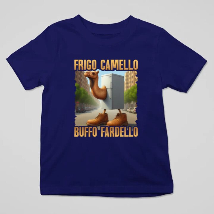 Frigo Camello Buffo Fardello - Italian Brainrot - ťava chladnička - detské tričko s potlačou