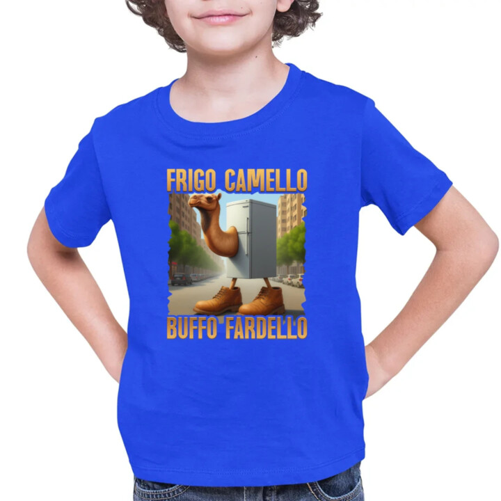 Frigo Camello Buffo Fardello - Italian Brainrot - ťava chladnička - detské tričko s potlačou