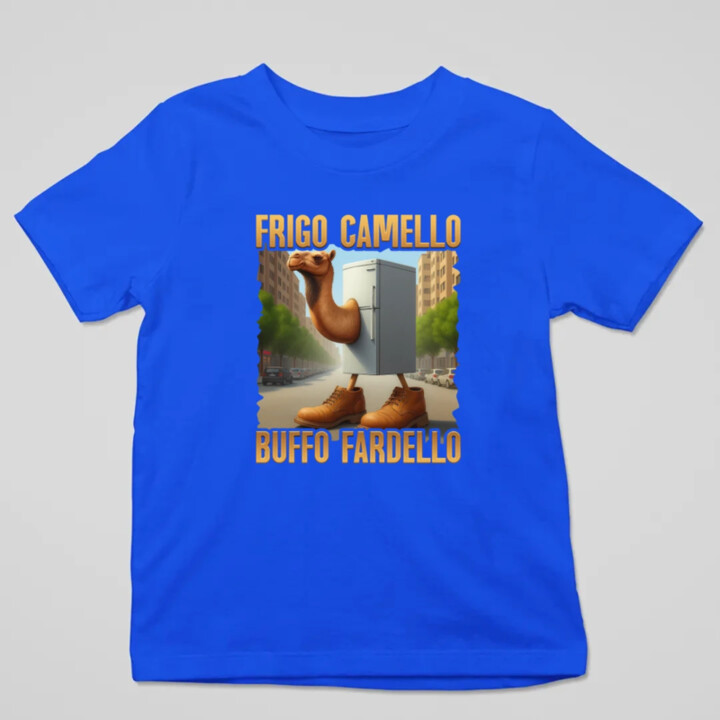 Frigo Camello Buffo Fardello - Italian Brainrot - ťava chladnička - detské tričko s potlačou