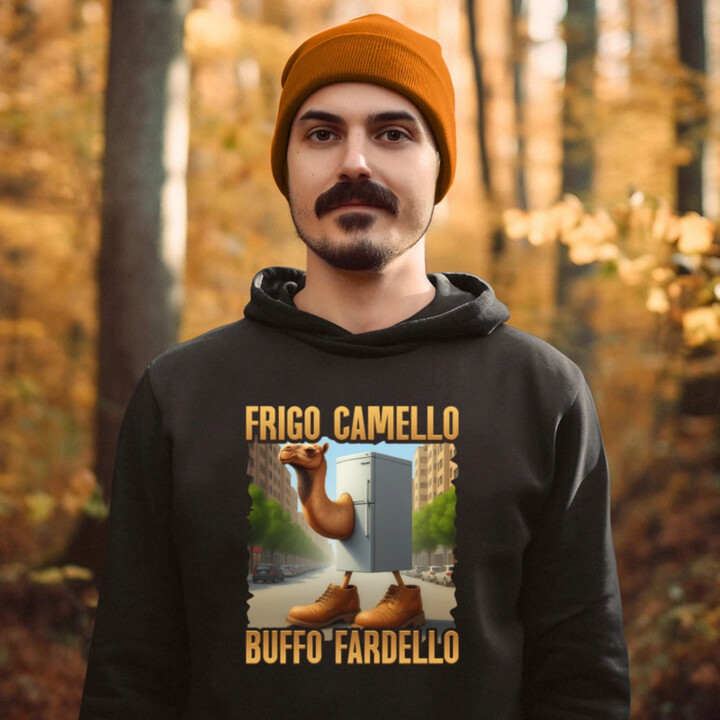 Frigo Camello Buffo Fardello - Italian Brainrot - ťava chladnička  - pánska mikina s potlačou