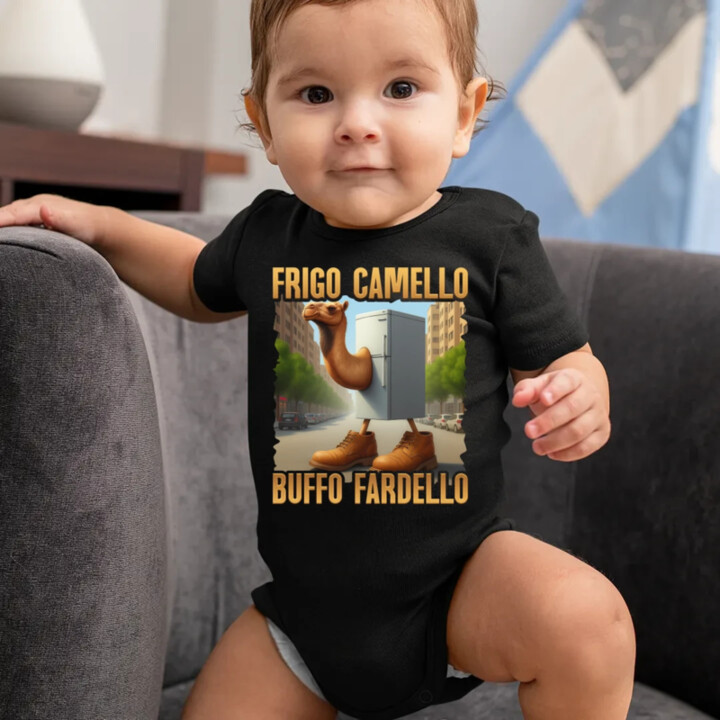 Frigo Camello Buffo Fardello - Italian Brainrot - ťava chladnička  - body s potlačou
