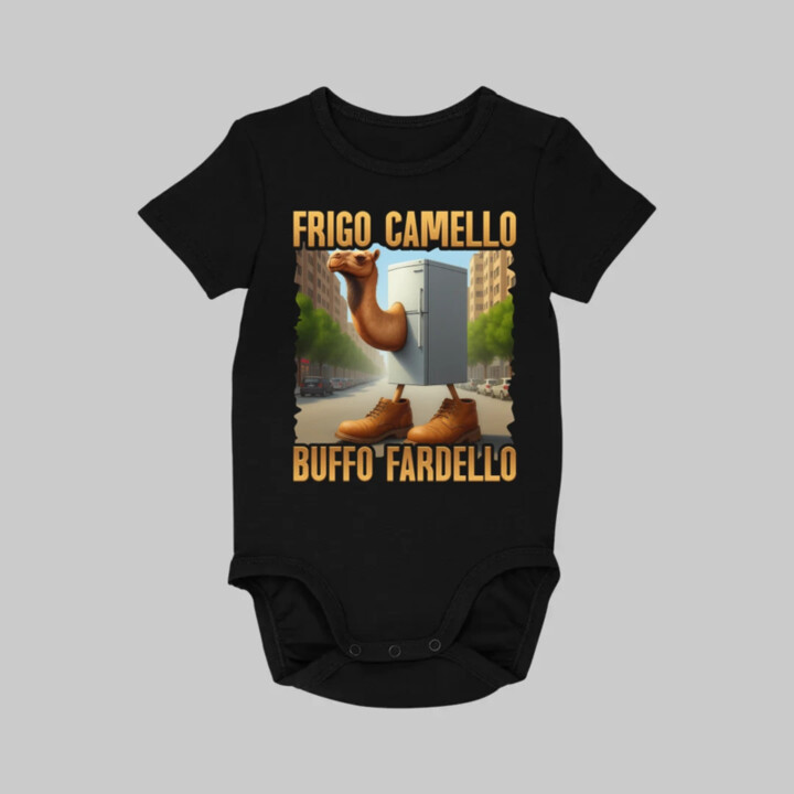 Frigo Camello Buffo Fardello - Italian Brainrot - ťava chladnička  - body s potlačou