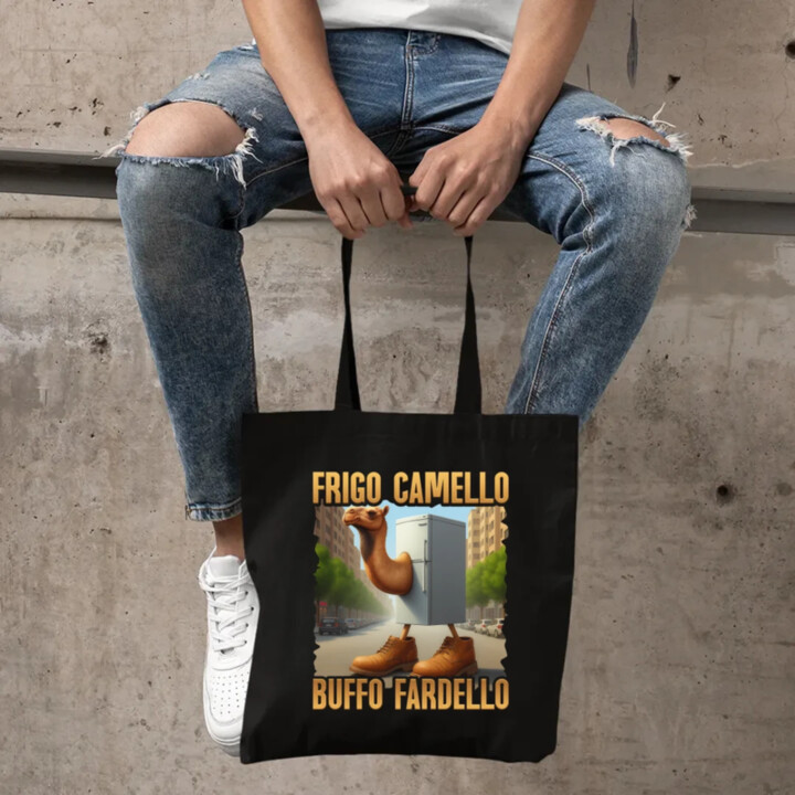 Frigo Camello Buffo Fardello - Italian Brainrot - ťava chladnička - taška s potlačou