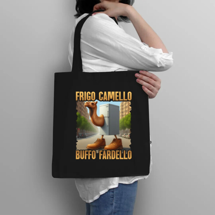 Frigo Camello Buffo Fardello - Italian Brainrot - ťava chladnička - taška s potlačou