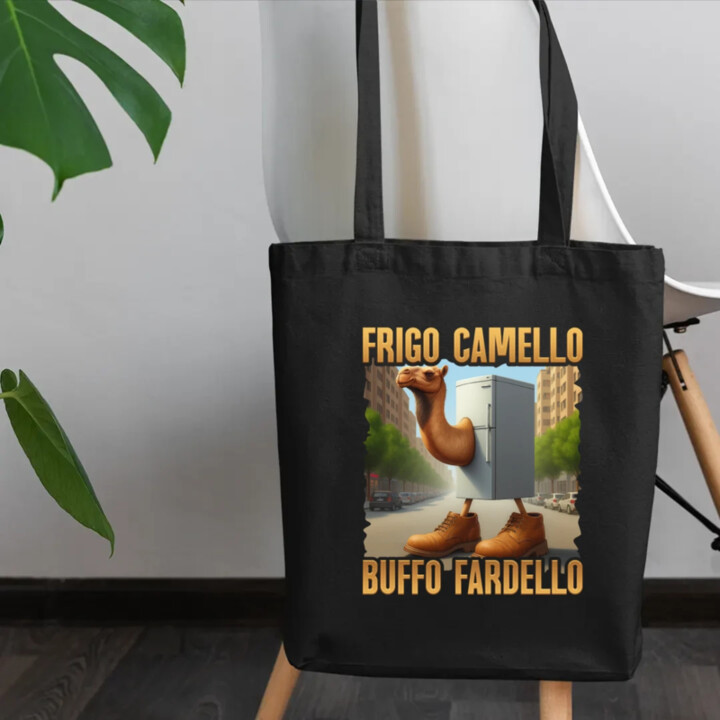 Frigo Camello Buffo Fardello - Italian Brainrot - ťava chladnička - taška s potlačou