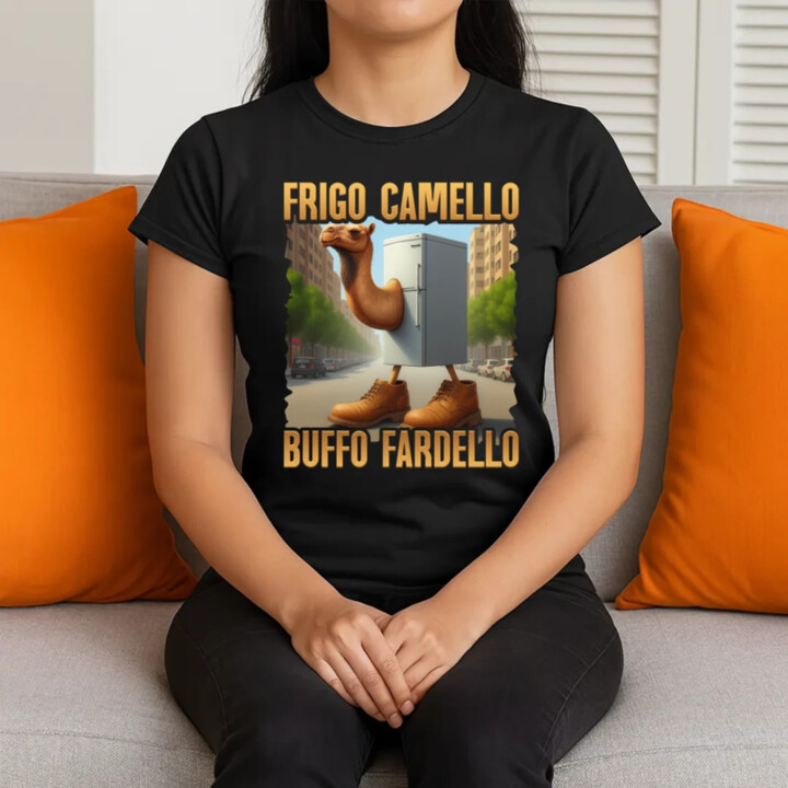 Frigo Camello Buffo Fardello - Italian Brainrot - ťava chladnička - dámske tričko s potlačou