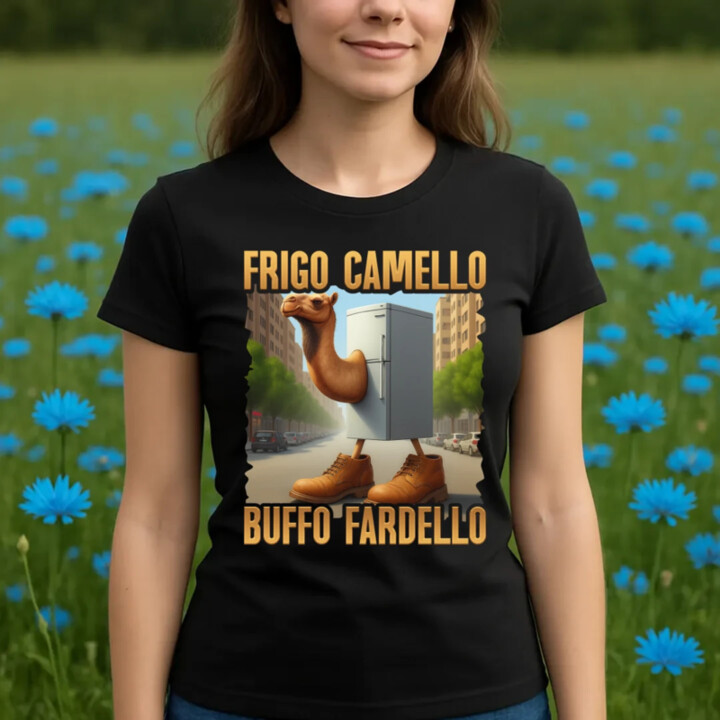 Frigo Camello Buffo Fardello - Italian Brainrot - ťava chladnička - dámske tričko s potlačou