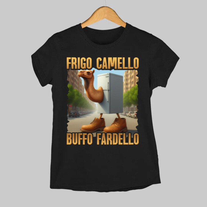 Frigo Camello Buffo Fardello - Italian Brainrot - ťava chladnička - dámske tričko s potlačou