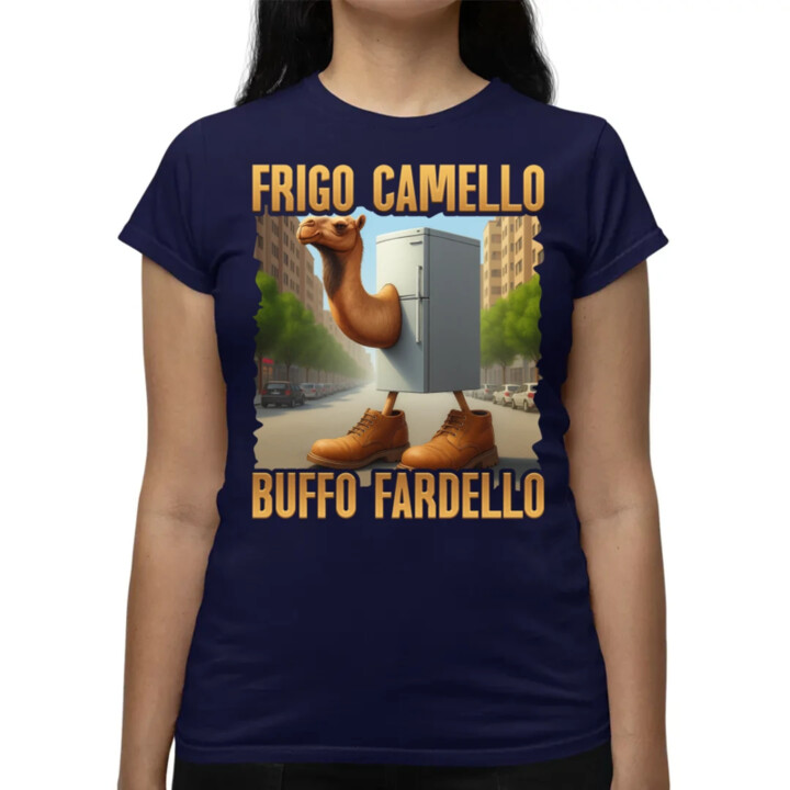 Frigo Camello Buffo Fardello - Italian Brainrot - ťava chladnička - dámske tričko s potlačou