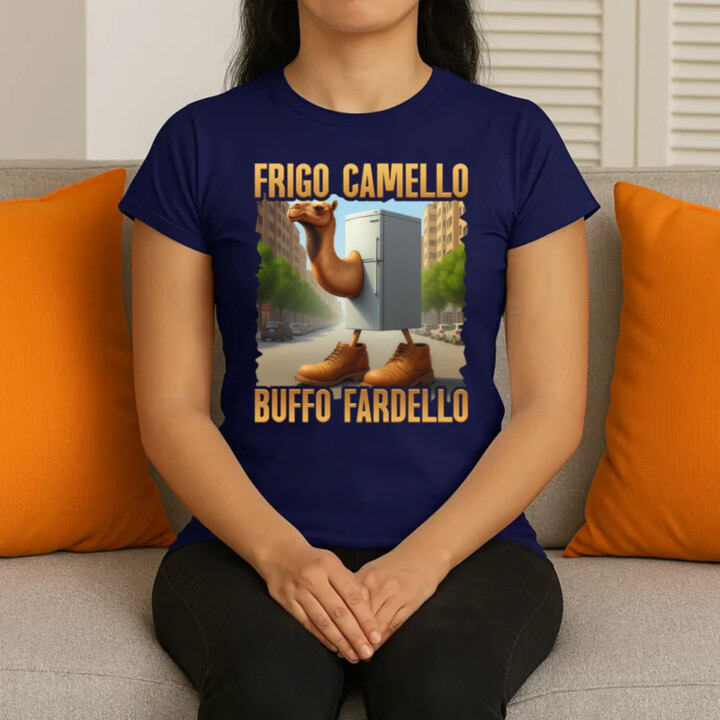 Frigo Camello Buffo Fardello - Italian Brainrot - ťava chladnička - dámske tričko s potlačou