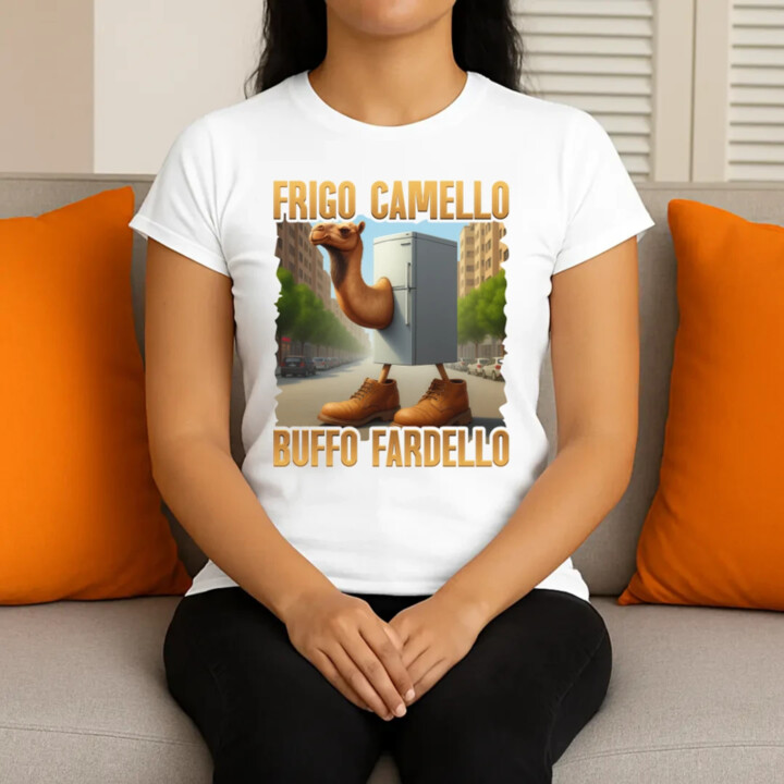 Frigo Camello Buffo Fardello - Italian Brainrot - ťava chladnička - dámske tričko s potlačou