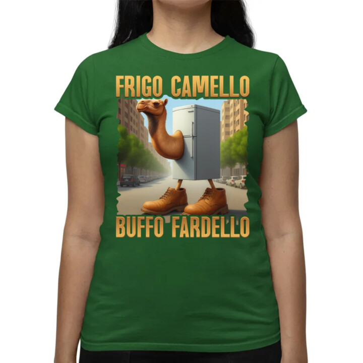 Frigo Camello Buffo Fardello - Italian Brainrot - ťava chladnička - dámske tričko s potlačou