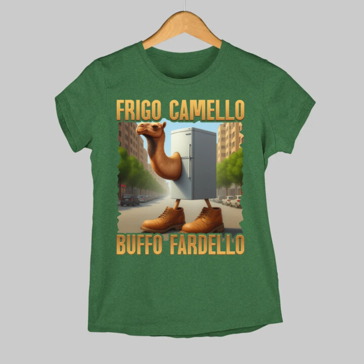 Frigo Camello Buffo Fardello - Italian Brainrot - ťava chladnička - dámske tričko s potlačou