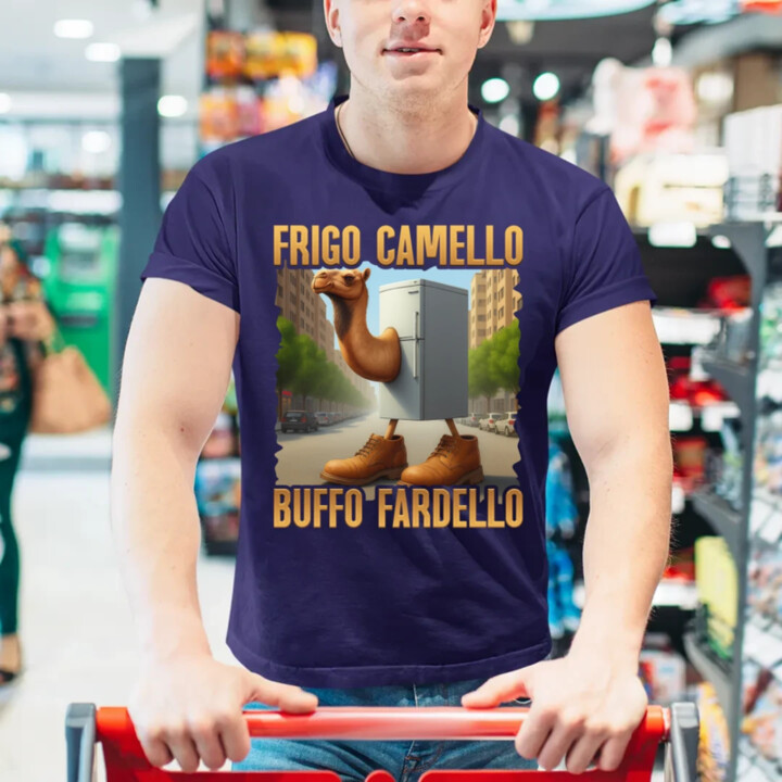 Frigo Camello Buffo Fardello - Italian Brainrot - ťava chladnička - pánske tričko s potlačou