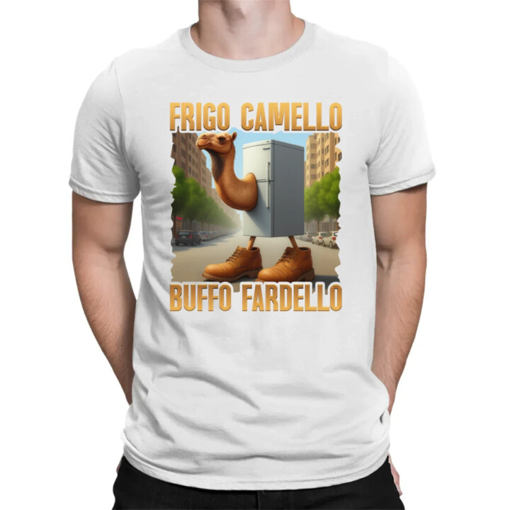 Frigo Camello Buffo Fardello - Italian Brainrot - ťava chladnička - pánske tričko s potlačou