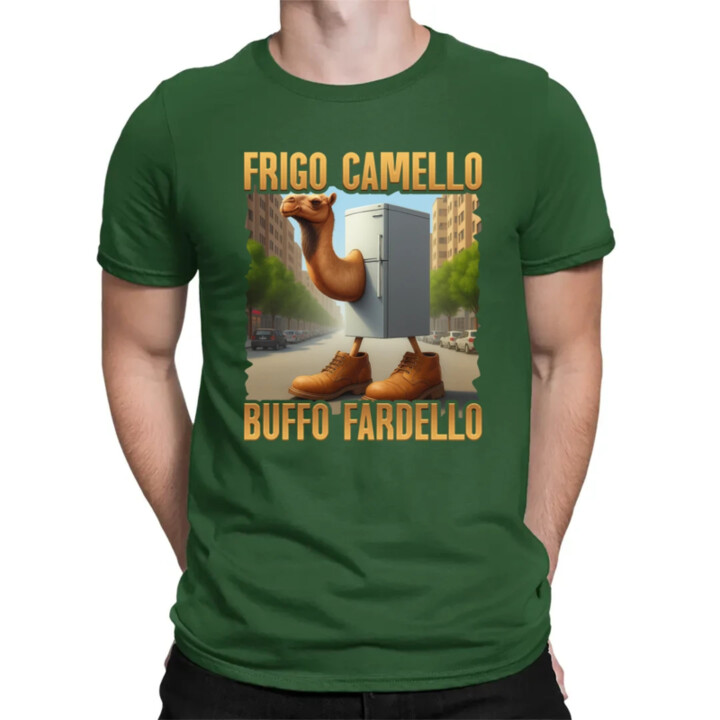 Frigo Camello Buffo Fardello - Italian Brainrot - ťava chladnička - pánske tričko s potlačou