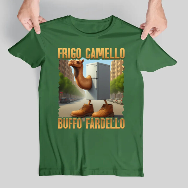 Frigo Camello Buffo Fardello - Italian Brainrot - ťava chladnička - pánske tričko s potlačou