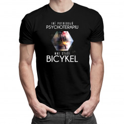 Iní potrebujú psychoterapiu, mne stačí bicykel - Pánske tričko s potlačou