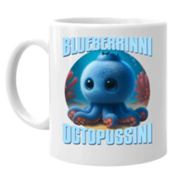 Blueberrinni Octopussini - Italian Brainrot - chobotnica čučoriedka - keramický hrnček s potlačou