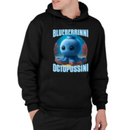 Blueberrinni Octopussini - Italian Brainrot - chobotnica čučoriedka  - pánska mikina s potlačou