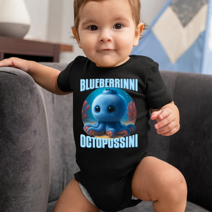 Blueberrinni Octopussini - Italian Brainrot - chobotnica čučoriedka  - body s potlačou