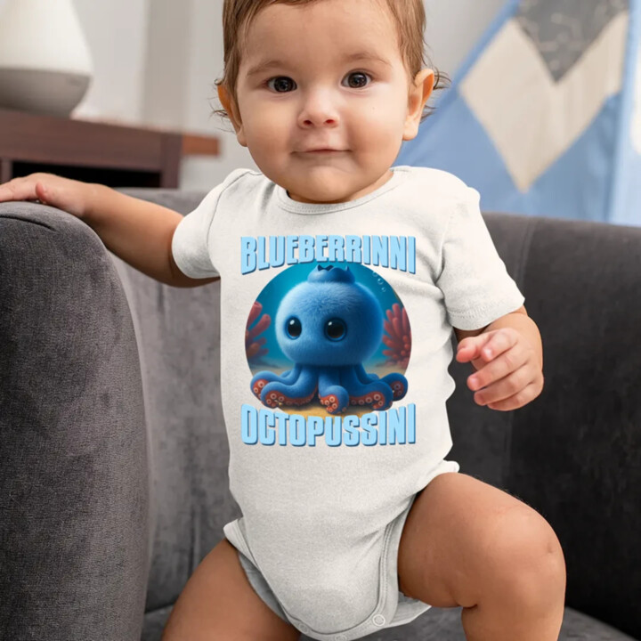 Blueberrinni Octopussini - Italian Brainrot - chobotnica čučoriedka  - body s potlačou