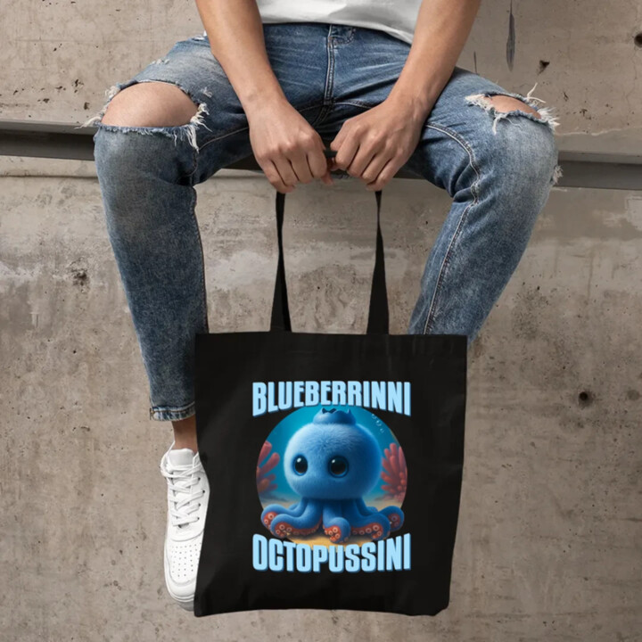 Blueberrinni Octopussini - Italian Brainrot - chobotnica čučoriedka - taška s potlačou