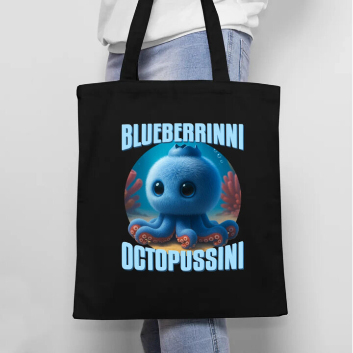 Blueberrinni Octopussini - Italian Brainrot - chobotnica čučoriedka - taška s potlačou
