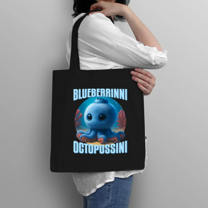 Blueberrinni Octopussini - Italian Brainrot - chobotnica čučoriedka - taška s potlačou