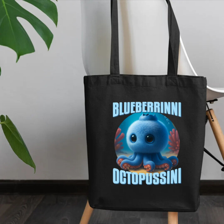 Blueberrinni Octopussini - Italian Brainrot - chobotnica čučoriedka - taška s potlačou
