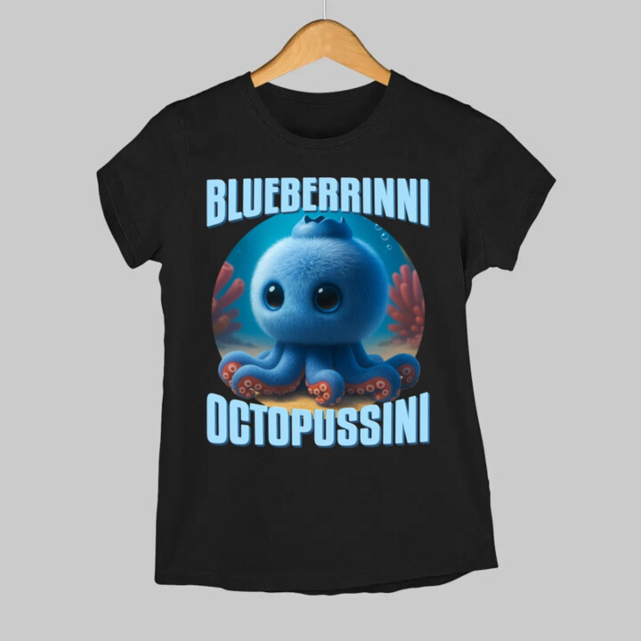 Blueberrinni Octopussini - Italian Brainrot - chobotnica čučoriedka - dámske tričko s potlačou