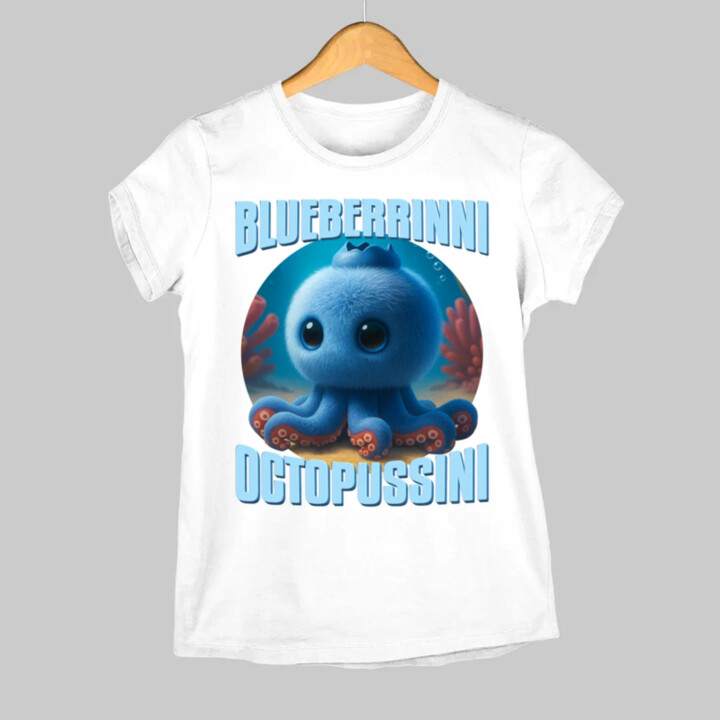 Blueberrinni Octopussini - Italian Brainrot - chobotnica čučoriedka - dámske tričko s potlačou