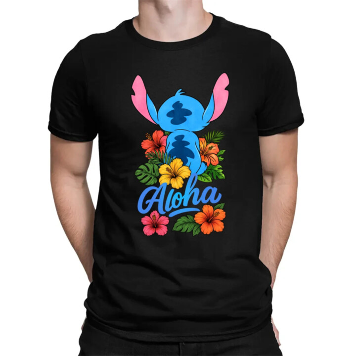 Aloha - pánske tričko s potlačou pre fanúšikov Lilo i Stitch