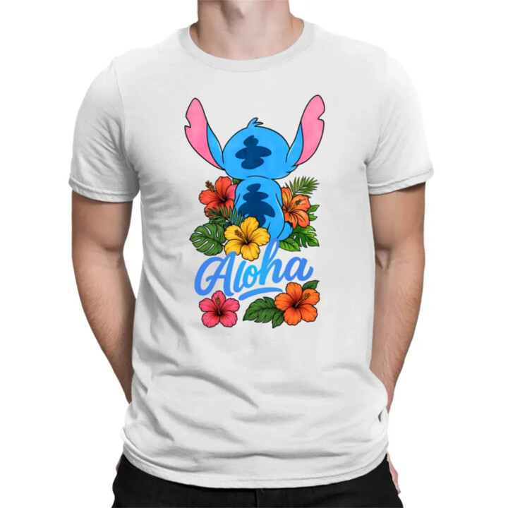 Aloha - pánske tričko s potlačou pre fanúšikov Lilo i Stitch