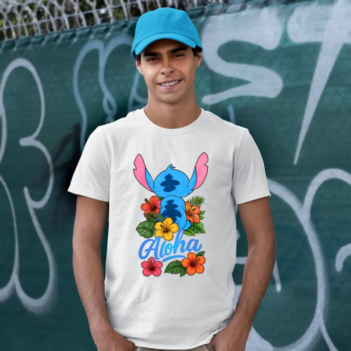 Aloha - pánske tričko s potlačou pre fanúšikov Lilo i Stitch