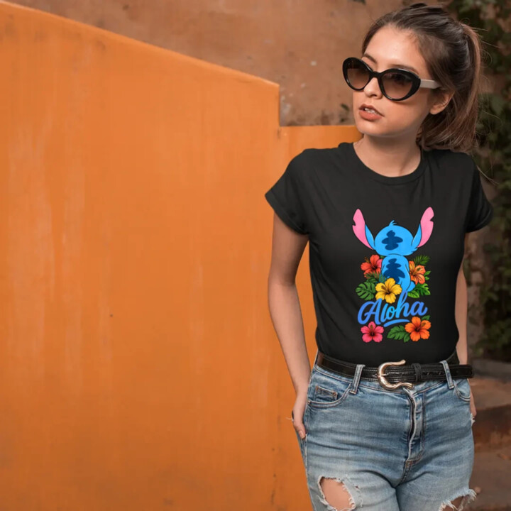 Aloha - dámske tričko s potlačou pre fanúšikov Lilo i Stitch