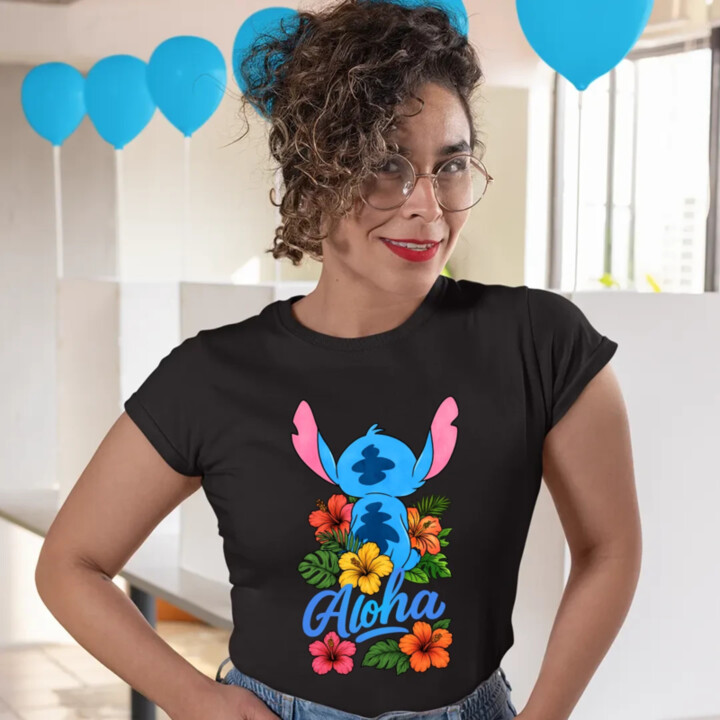 Aloha - dámske tričko s potlačou pre fanúšikov Lilo i Stitch