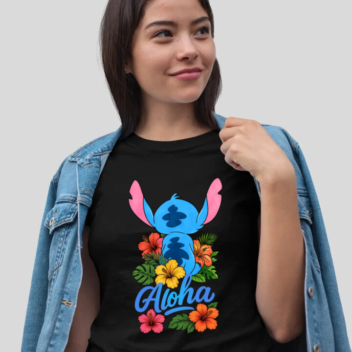 Aloha - dámske tričko s potlačou pre fanúšikov Lilo i Stitch
