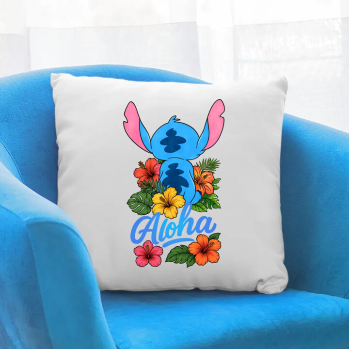 Aloha - vankúš s potlačou pre fanúšikov Lilo i Stitch