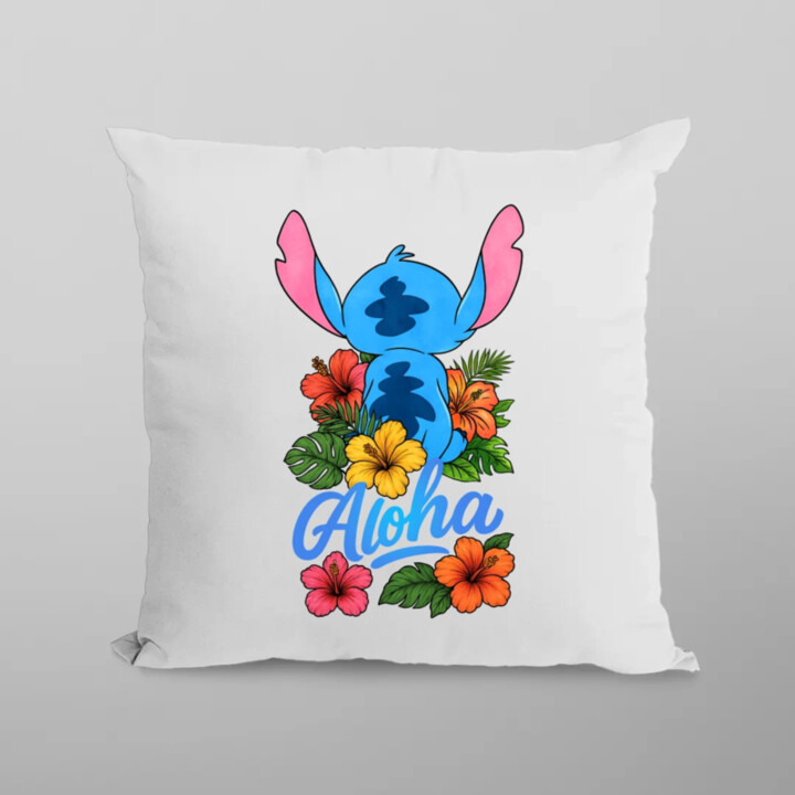 Aloha - vankúš s potlačou pre fanúšikov Lilo i Stitch