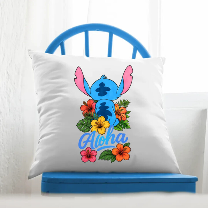 Aloha - vankúš s potlačou pre fanúšikov Lilo i Stitch