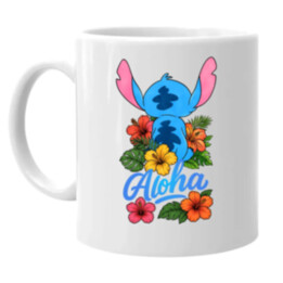 Aloha - keramický hrnček s potlačou pre fanúšikov Lilo i Stitch